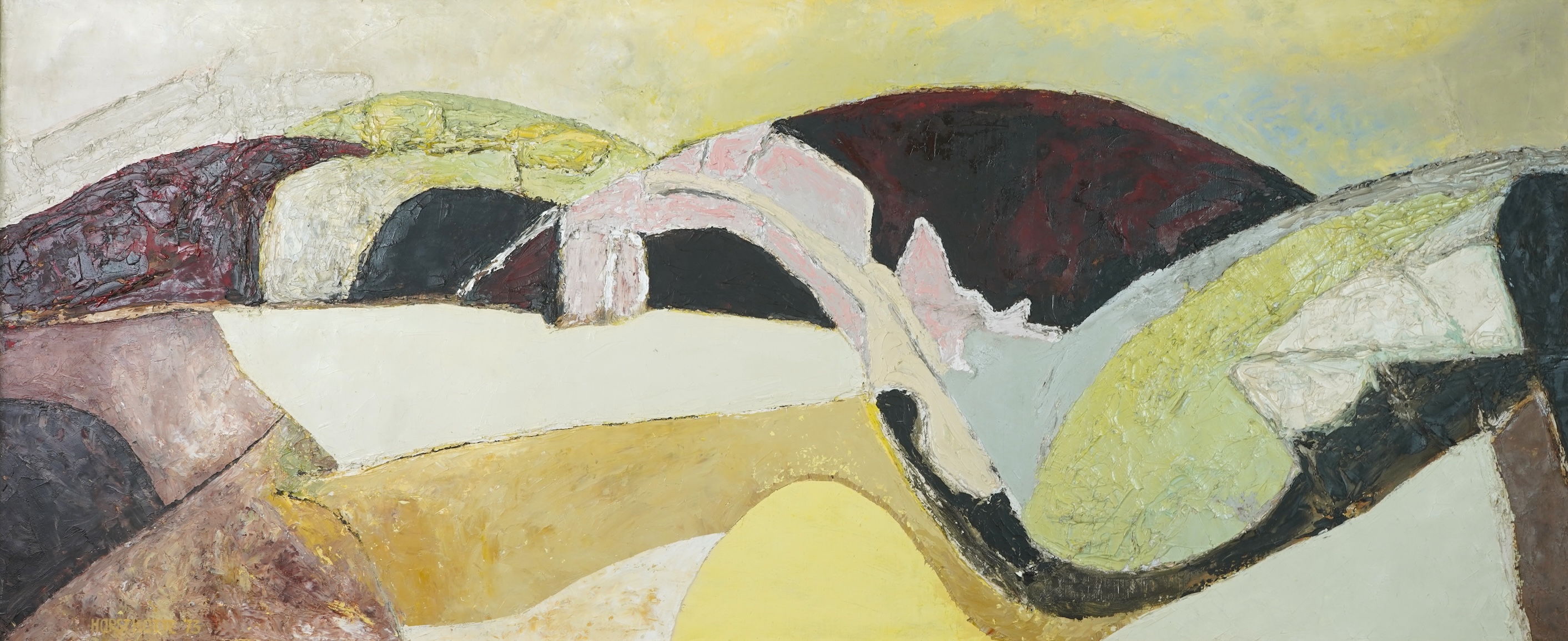 Gisela Horstkotte, German b. 1928, Stylised landscape